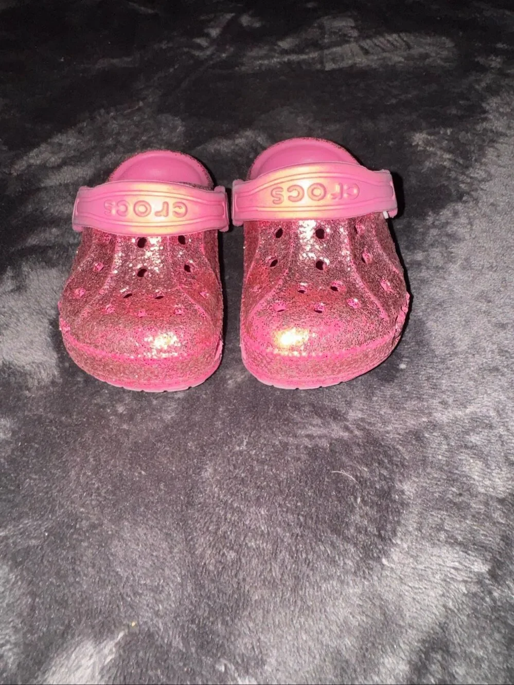 Crocs Baya glitter sleep on clogs size 5